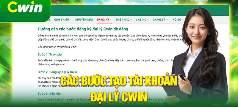 Việc đăng ký làm đại lý nhà cái Cwin dễ dàng và hiệu quả